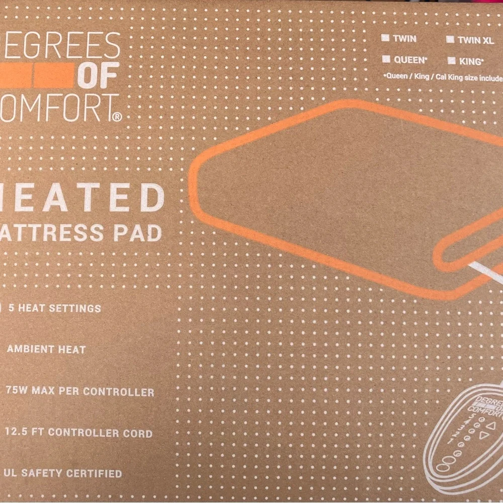 Cali Kin Degrees of Comfort Dual Control Heated Mattress Pad